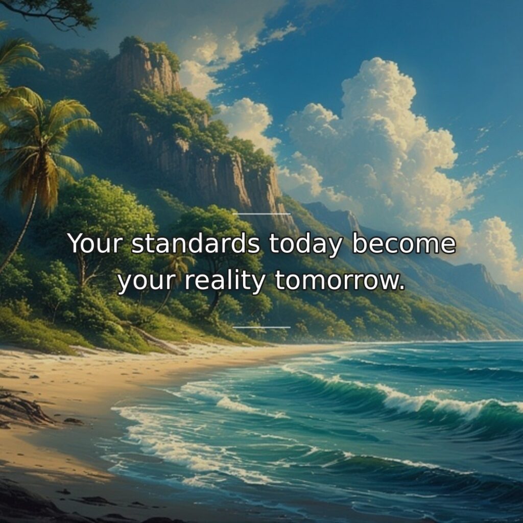 The bar you set for effort, integrity, and self-respect dictates what life… quote