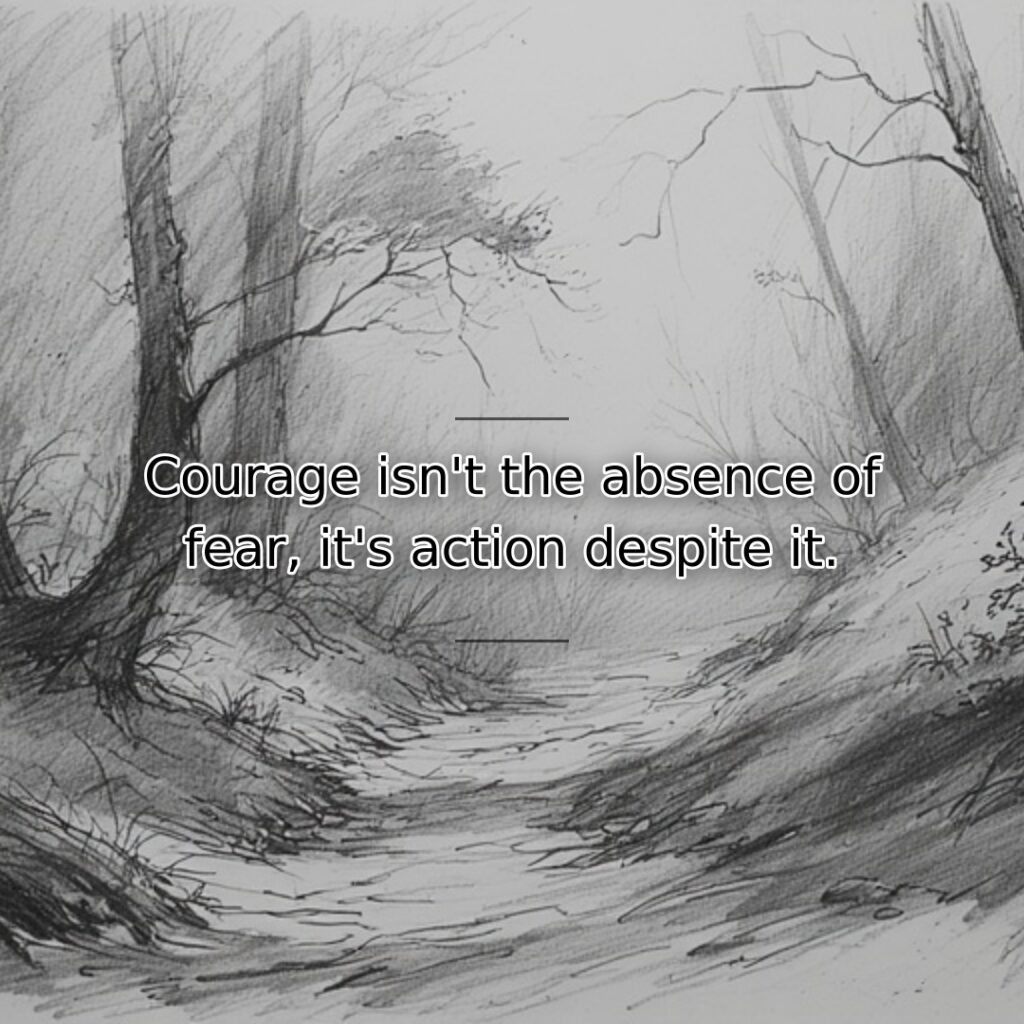 True bravery doesn't mean never feeling afraid, but rather moving forward even… quote