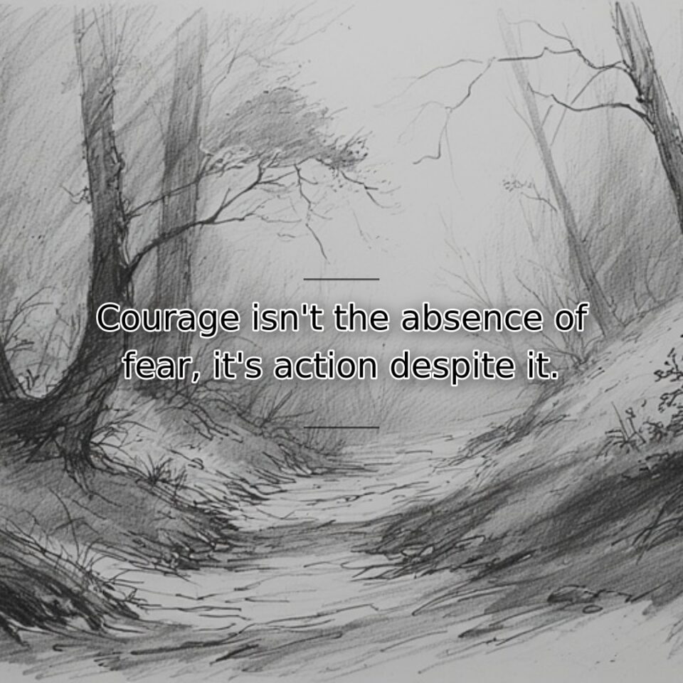 True bravery doesn't mean never feeling afraid, but rather moving forward even… quote