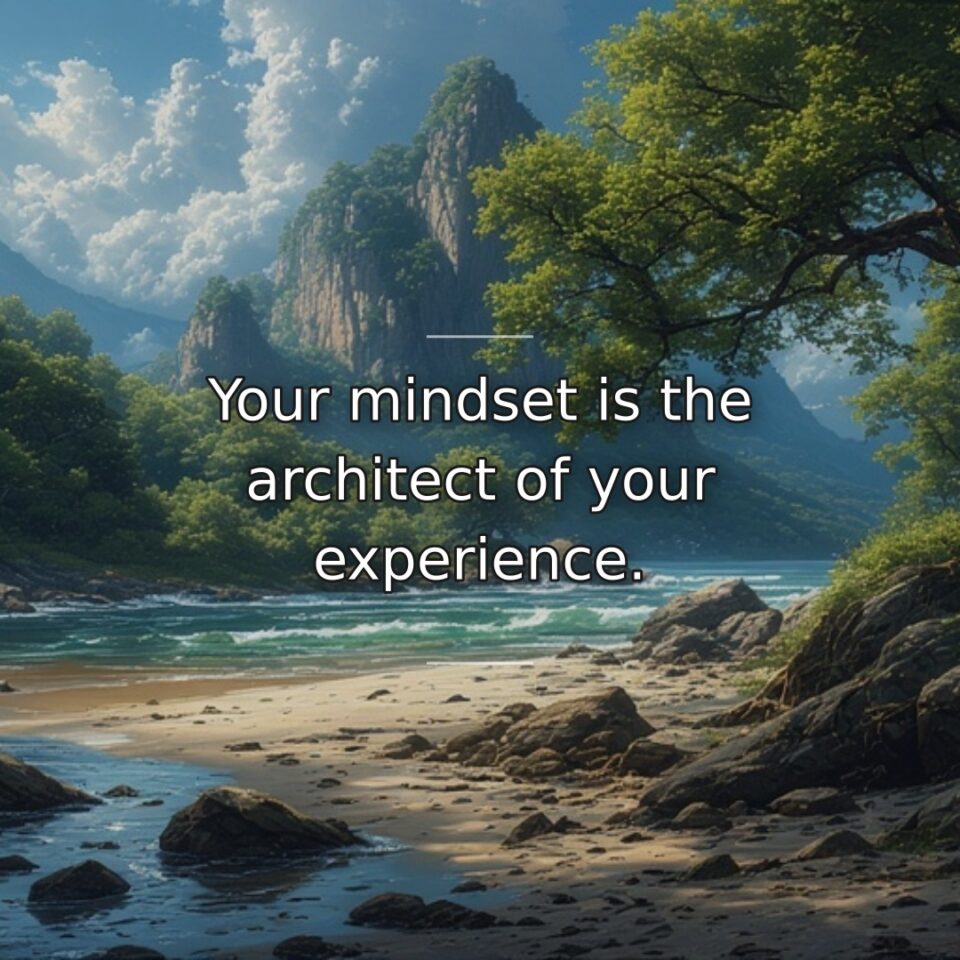 Your mindset is the architect of your experience.