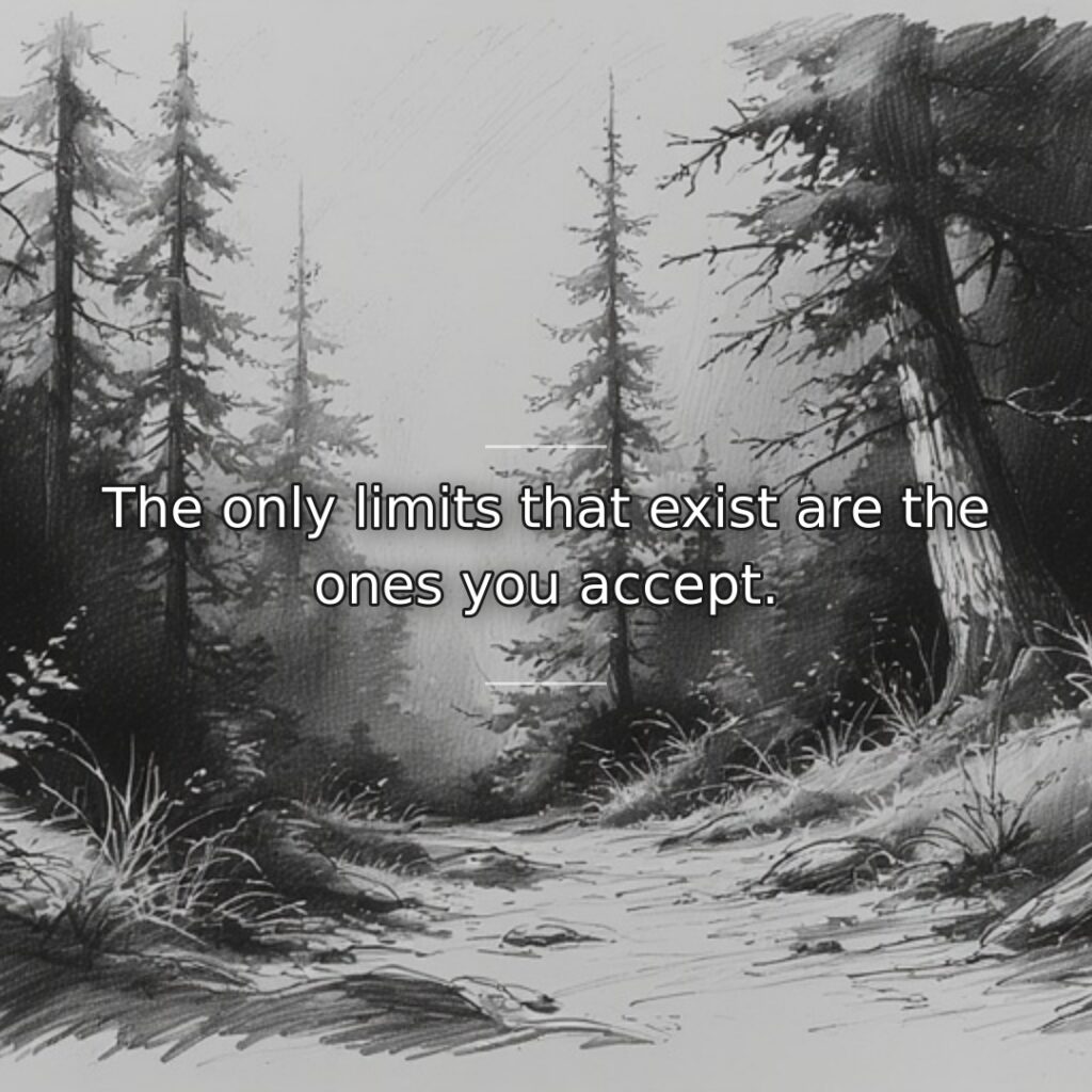 Boundaries and restrictions are often mental constructs rather than objective reality. This… quote