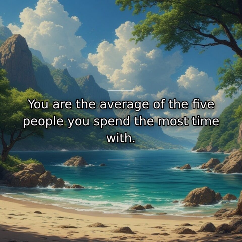 You are the average of the five people you spend the most time with.