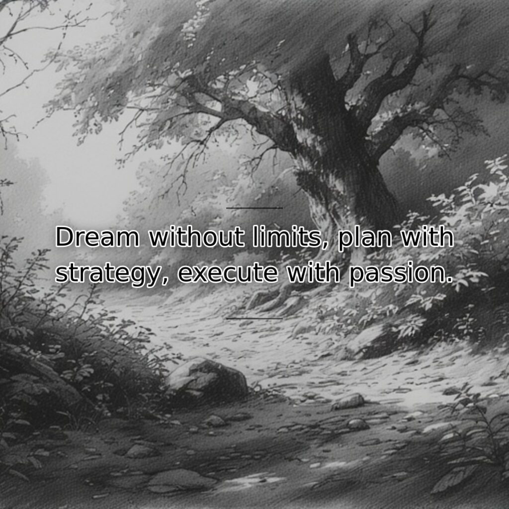 Successful achievement requires balancing three essential elements: unlimited vision, practical planning, and… quote