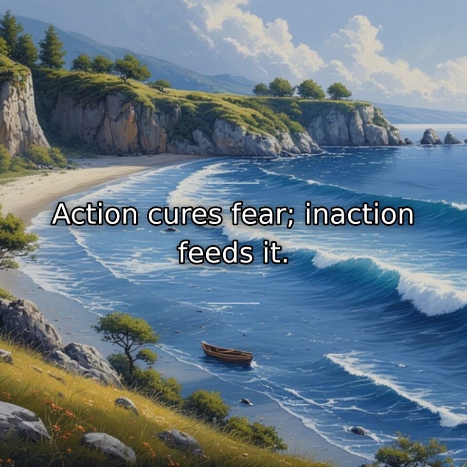 Action cures fear; inaction feeds it.