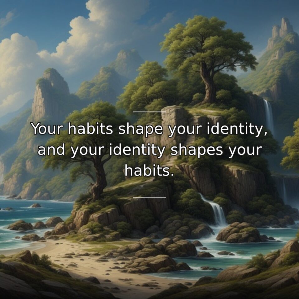 Your habits shape your identity, and your identity shapes your habits.