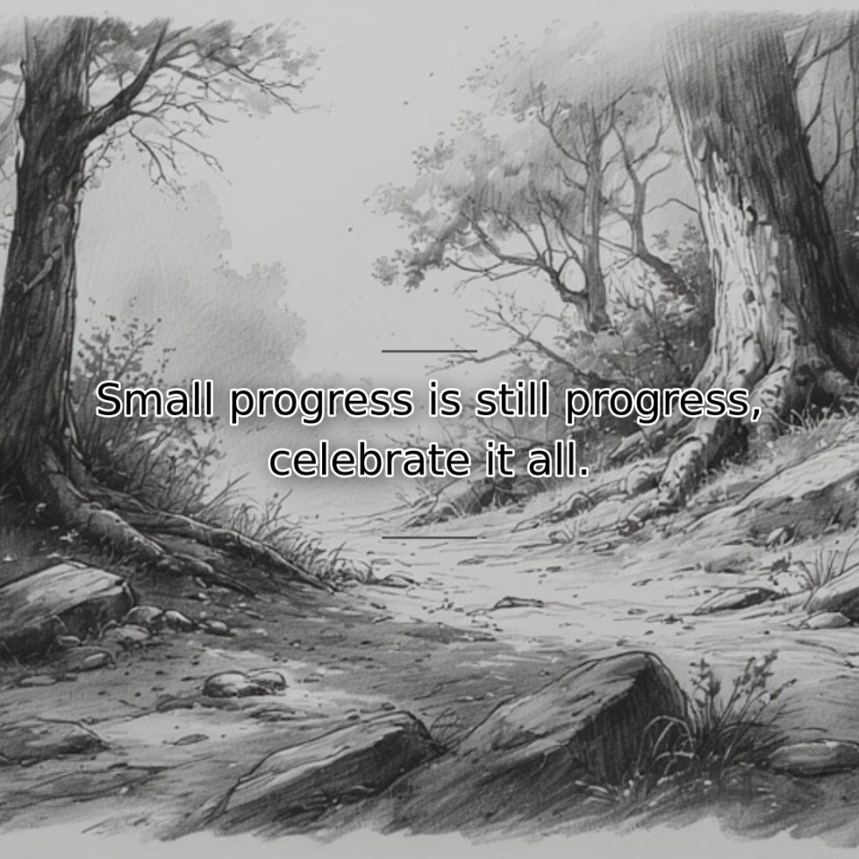 Achievement doesn't require dramatic leaps; tiny steps forward deserve recognition and appreciation.… quote