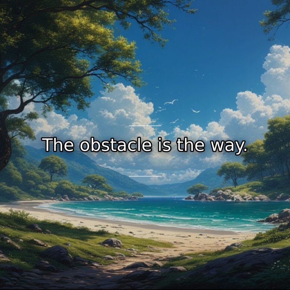 The obstacle is the way.