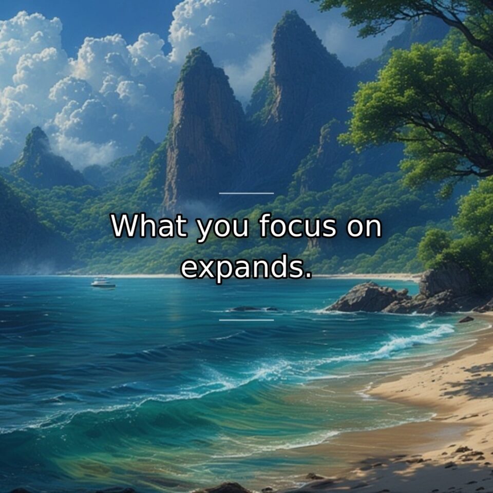 What you focus on expands.