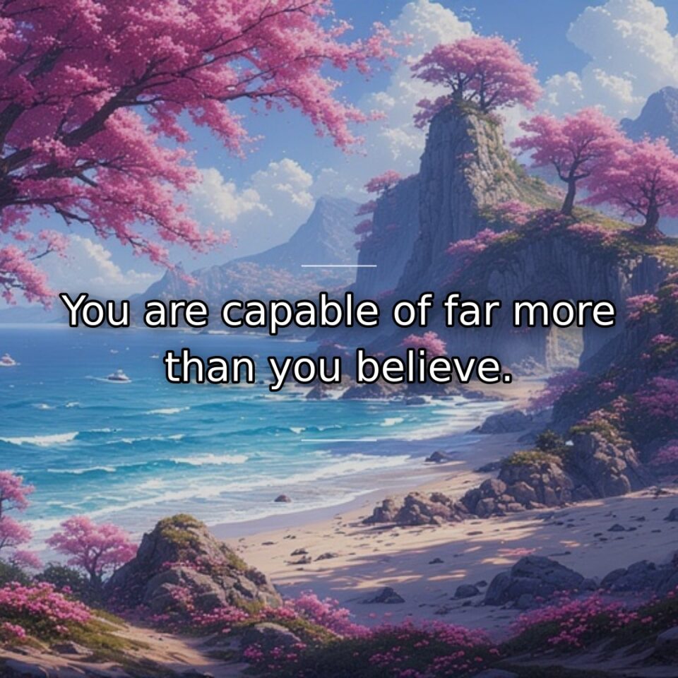 You are capable of far more than you believe.