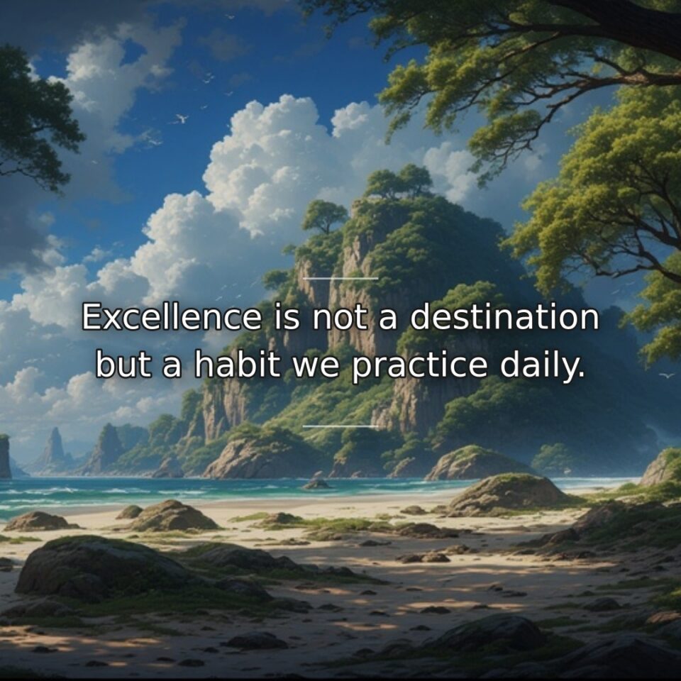 True excellence doesn't come from occasional bursts of brilliance or singular achievements,… quote