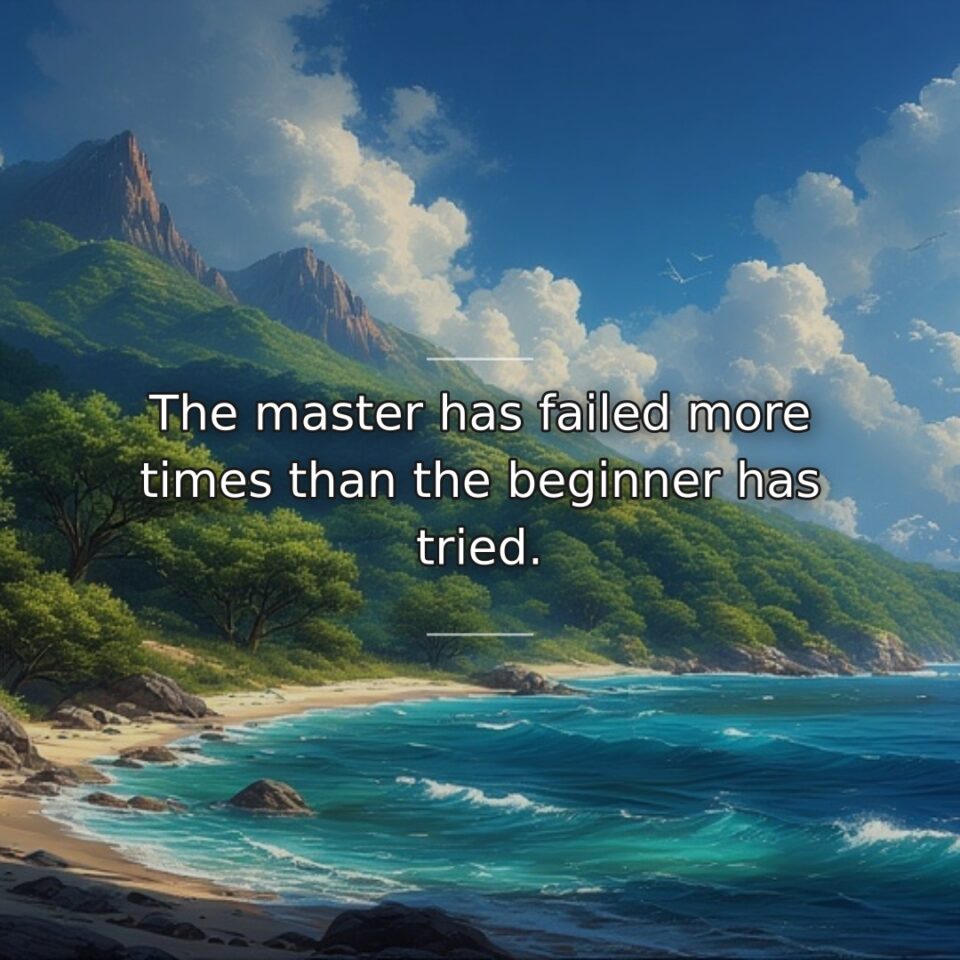 The master has failed more times than the beginner has tried.