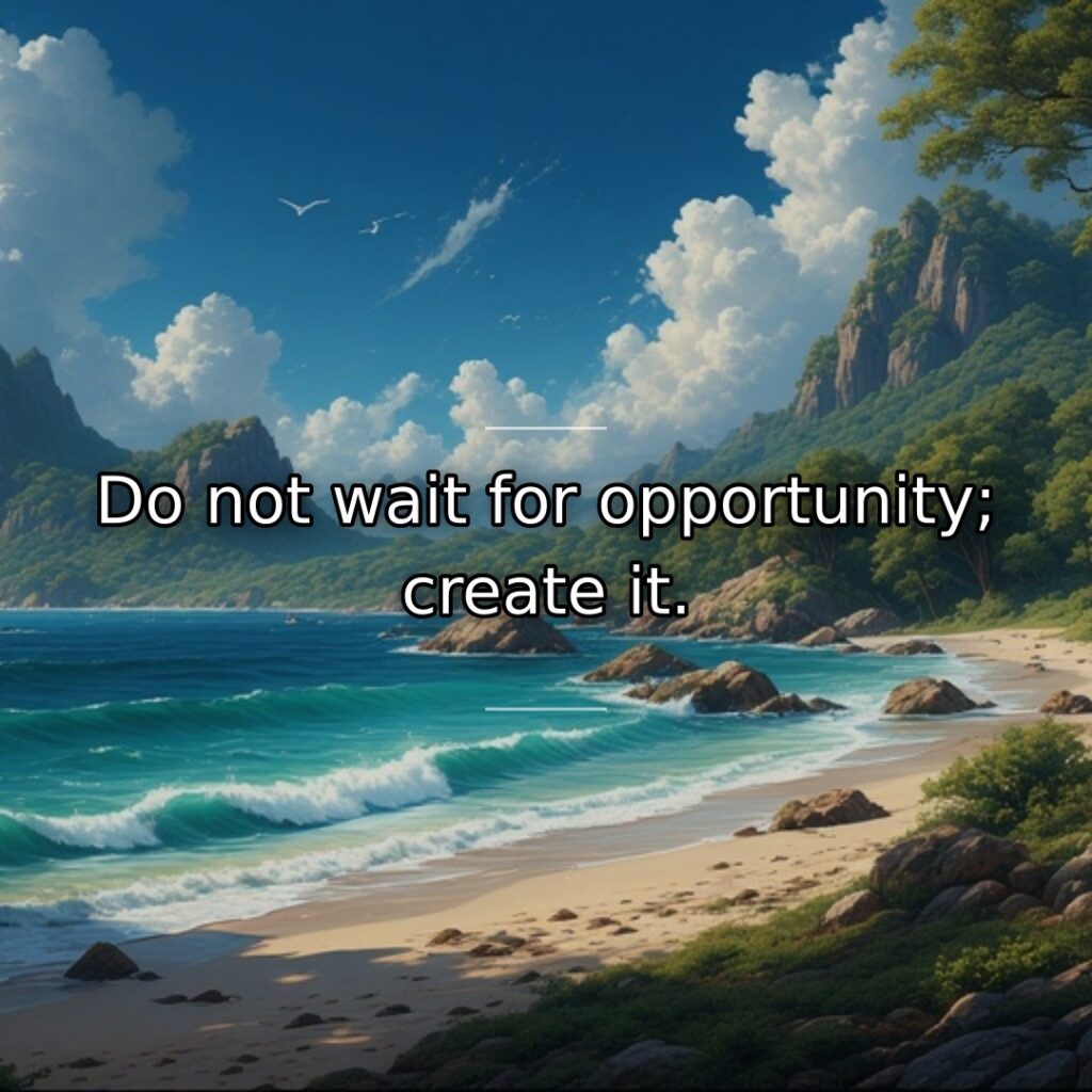 Waiting is a passive strategy that surrenders control. The world does not… quote