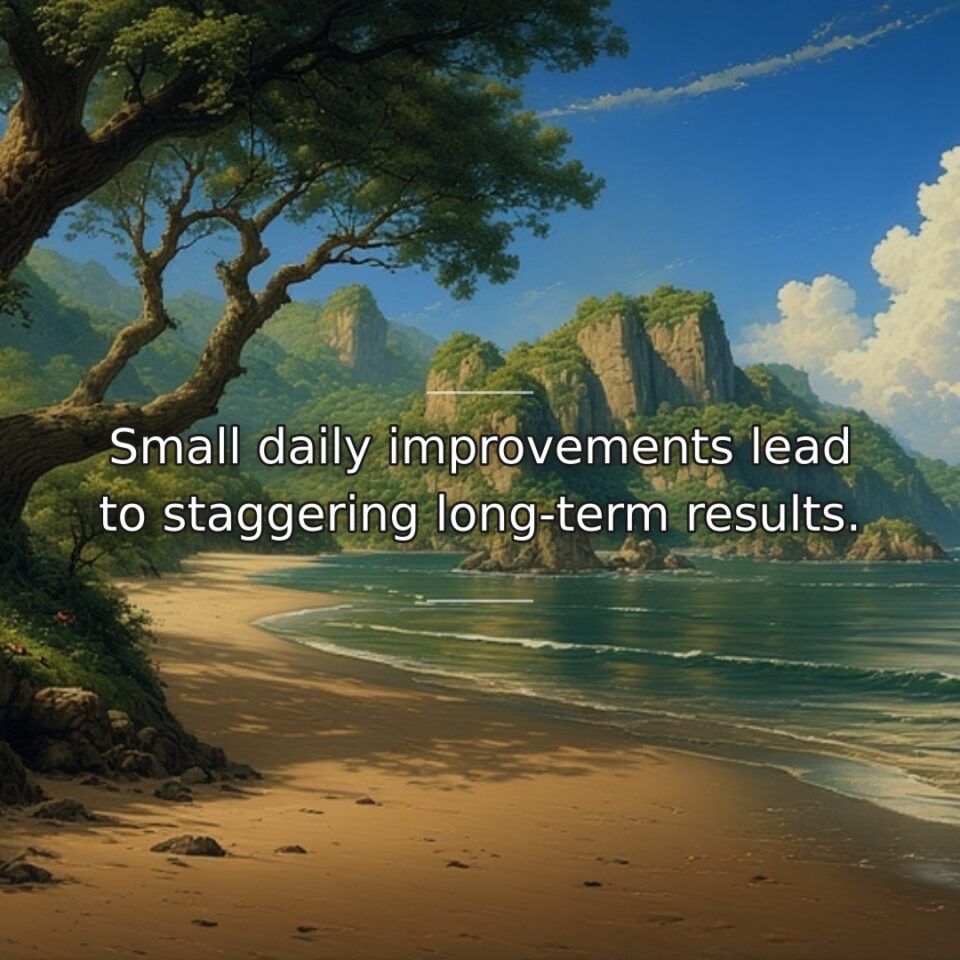 Small daily improvements lead to staggering long-term results.