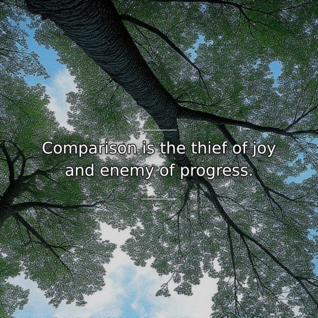 Measuring ourselves against others steals contentment and distorts perspective. This quote warns… quote