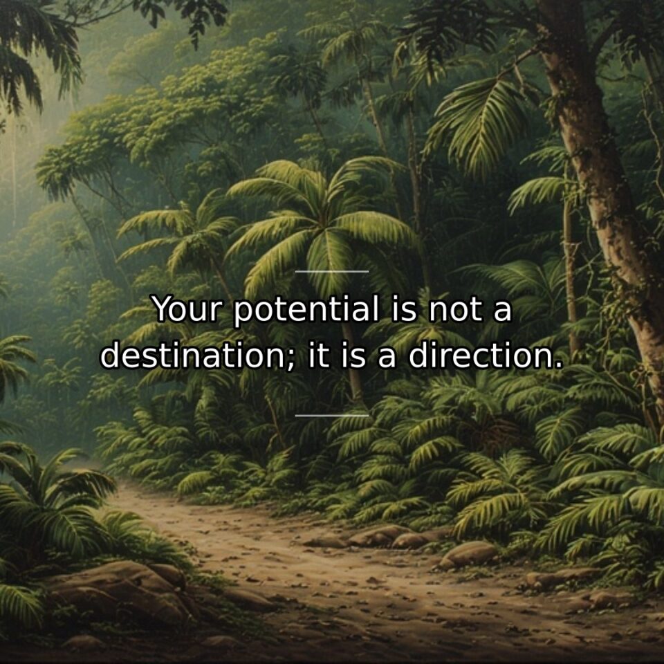Your potential is not a destination; it is a direction.