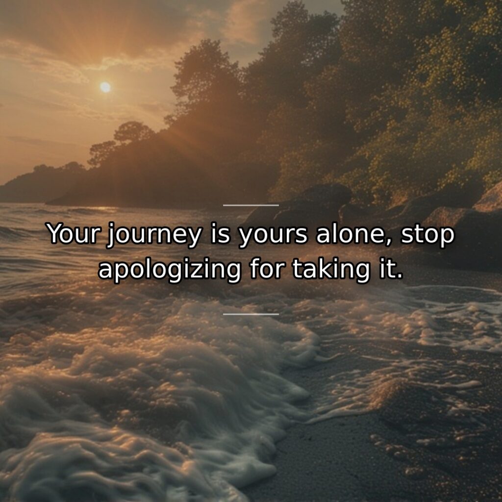 Individual paths don't require justification or apology to those walking different roads.… quote