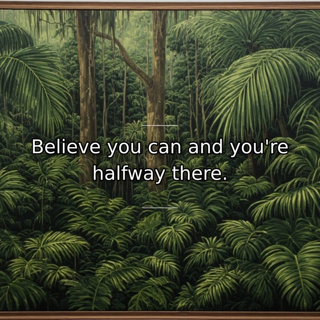 Self-belief is a powerful prerequisite for achievement. This quote acknowledges that confidence… quote