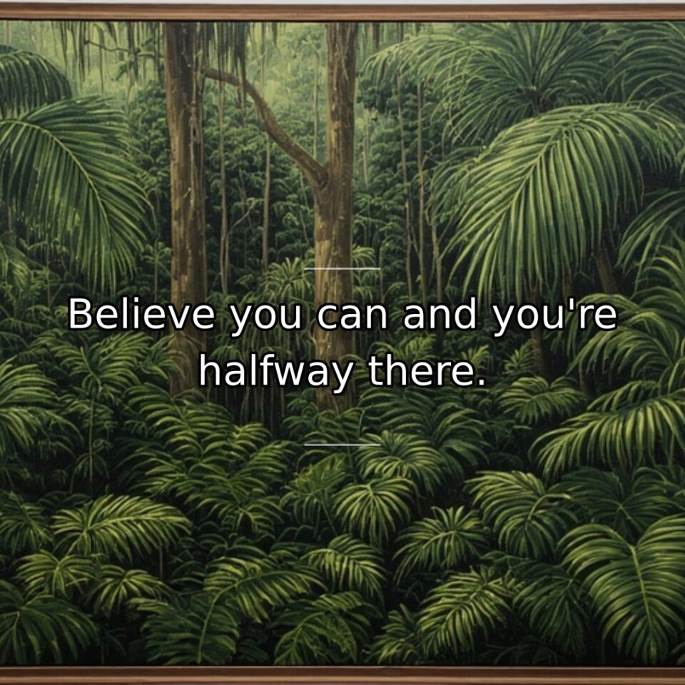 Self-belief is a powerful prerequisite for achievement. This quote acknowledges that confidence… quote