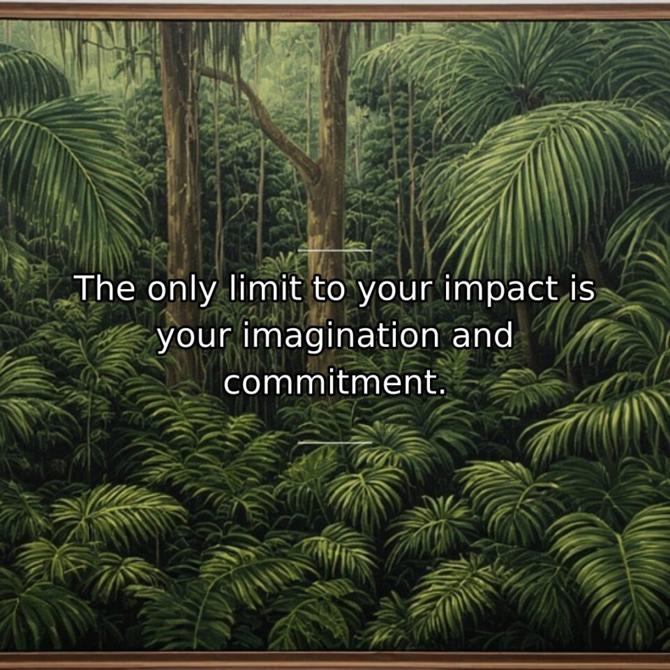 The only limit to your impact is your imagination and commitment.