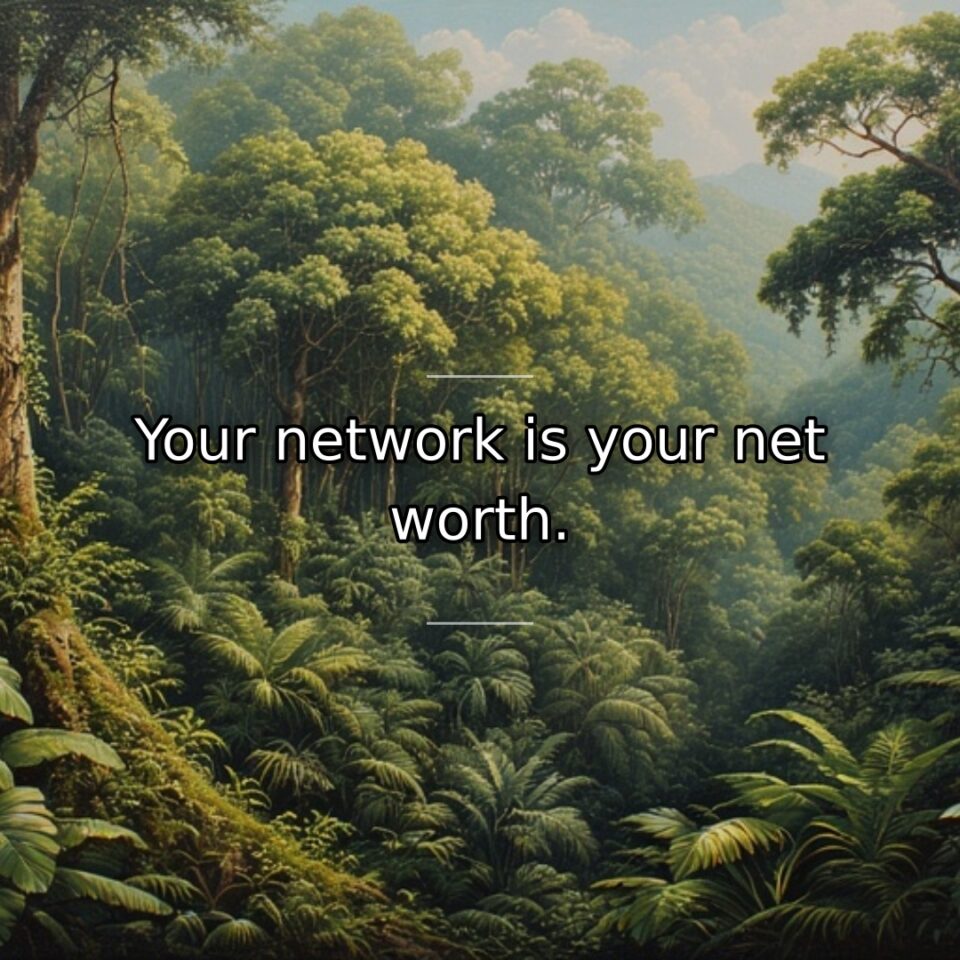 This quote highlights the crucial role that relationships and connections play in… quote