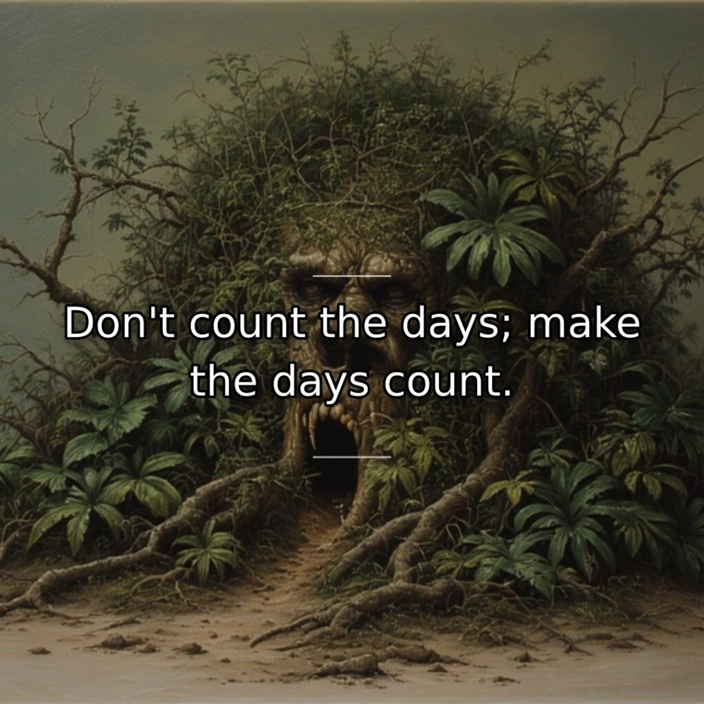 This quote challenges us to focus on the quality and intentionality of… quote