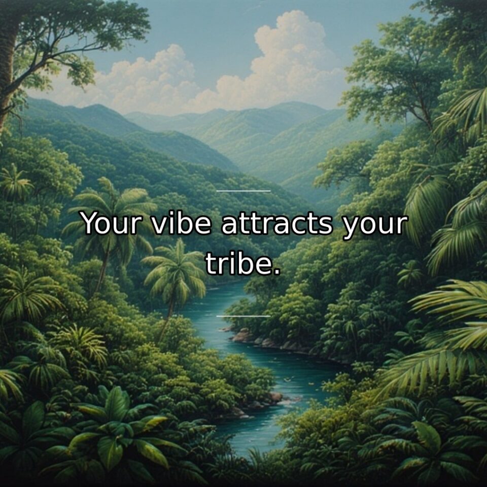 Your vibe attracts your tribe.