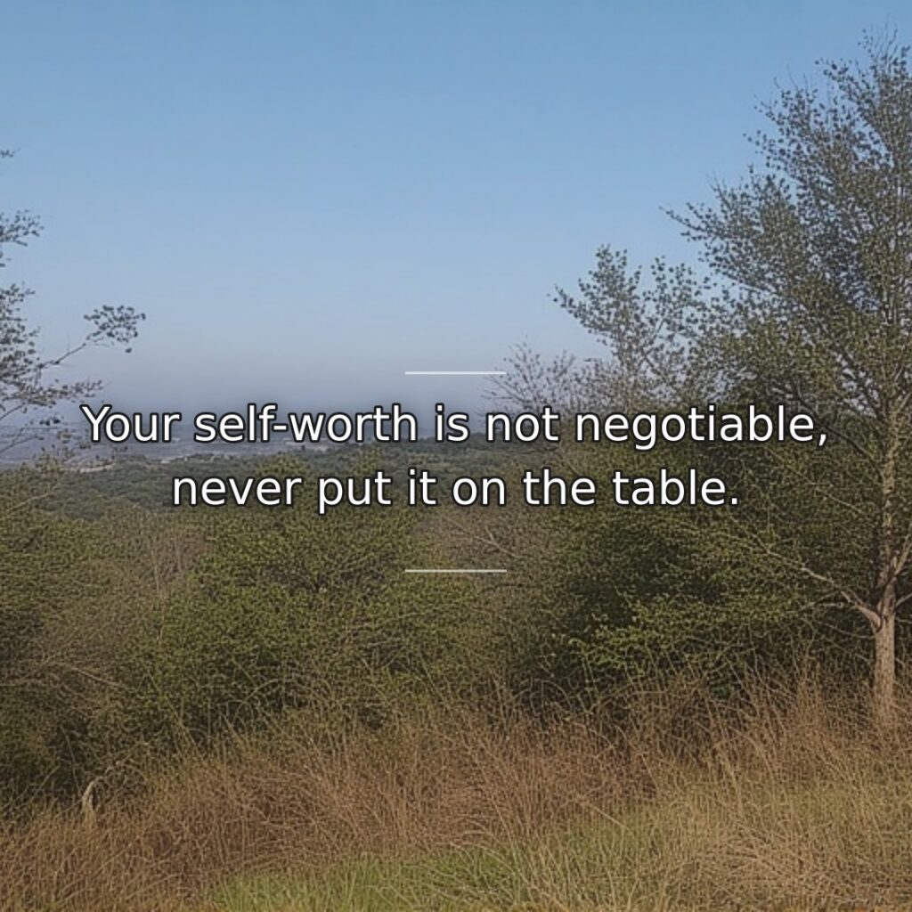 Inherent value should never become a bargaining chip in relationships or situations.… quote