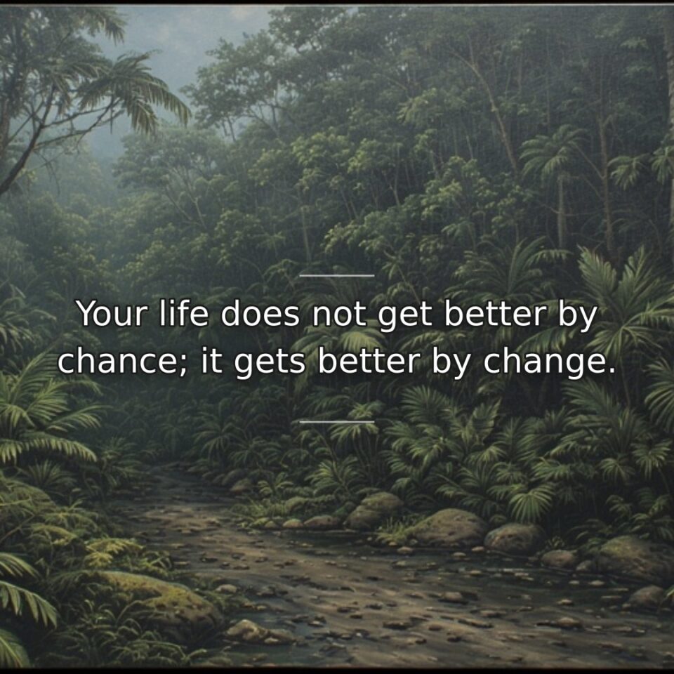 Your life does not get better by chance; it gets better by change.