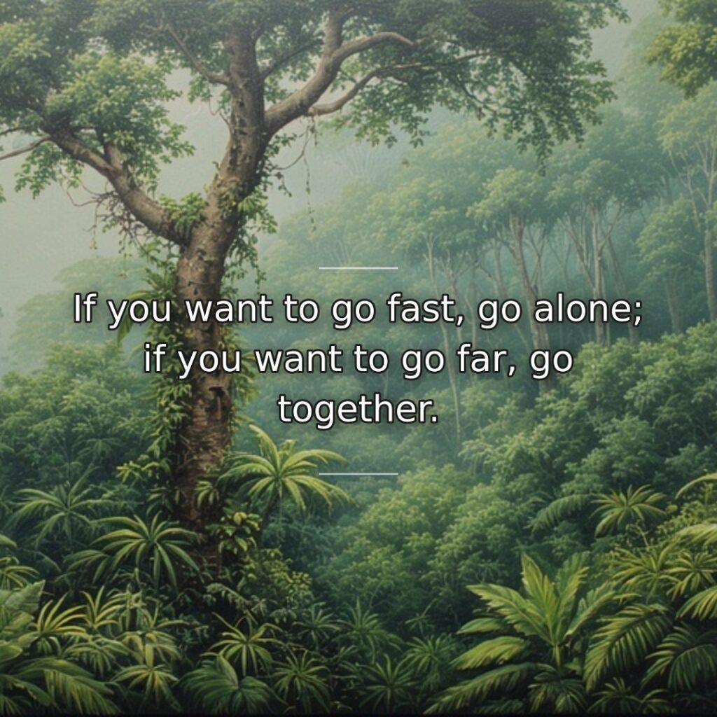 Solo efforts produce quick wins but limited range. Collaboration unlocks exponential potential.… quote