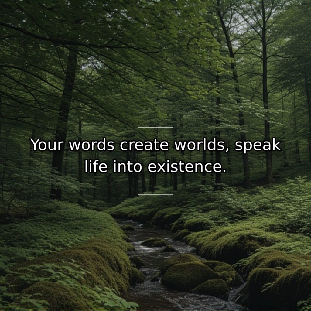 Language possesses creative power that shapes reality and manifests outcomes. This quote… quote