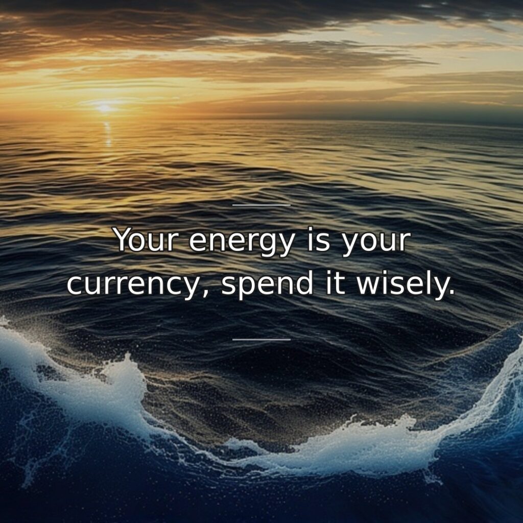 Limited personal resources require strategic allocation to what matters most. This quote… quote