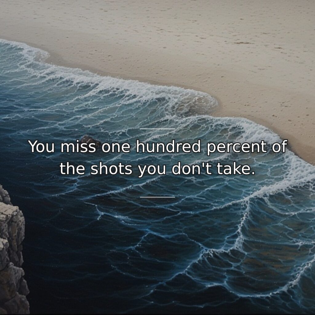 This quote addresses the opportunity cost of inaction. Not attempting something guarantees… quote