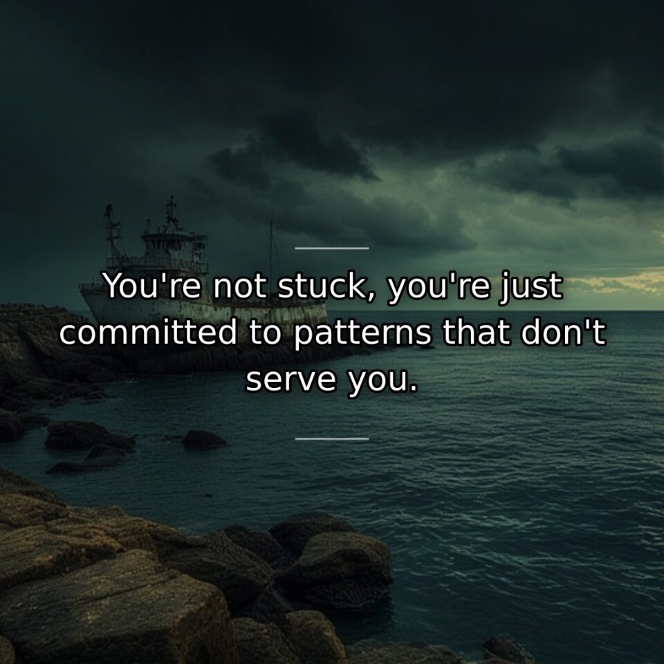 Perceived stuckness actually reflects repeated choice rather than true imprisonment. This quote… quote