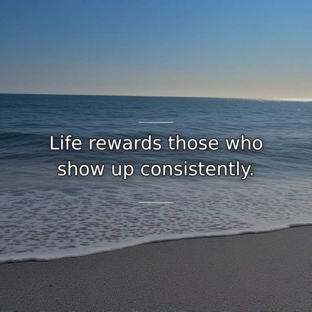 Regular appearance and effort generate returns disproportionate to intensity. This quote celebrates… quote