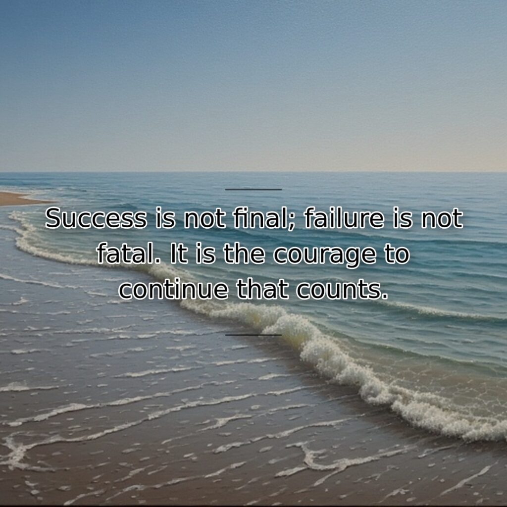 This quote challenges two common misconceptions: that success is a permanent state… quote