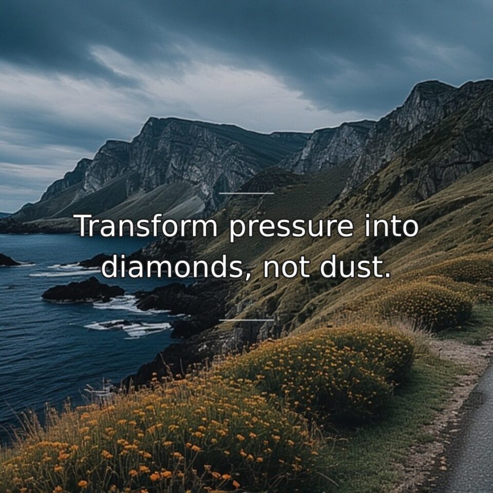 Intense stress can create brilliance or destruction depending on response. This quote… quote