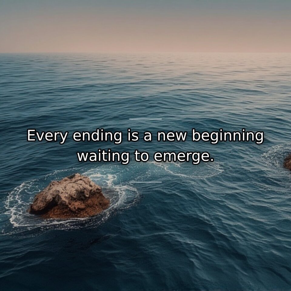 Conclusions simultaneously create space for fresh starts and possibilities. This quote reveals… quote