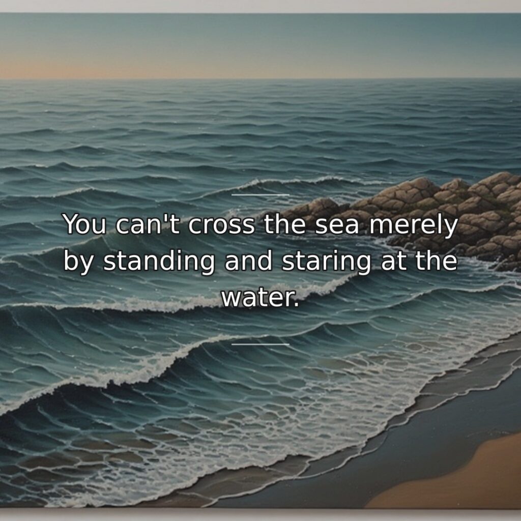 Dreams, goals, and aspirations require action, not just contemplation. This quote uses… quote