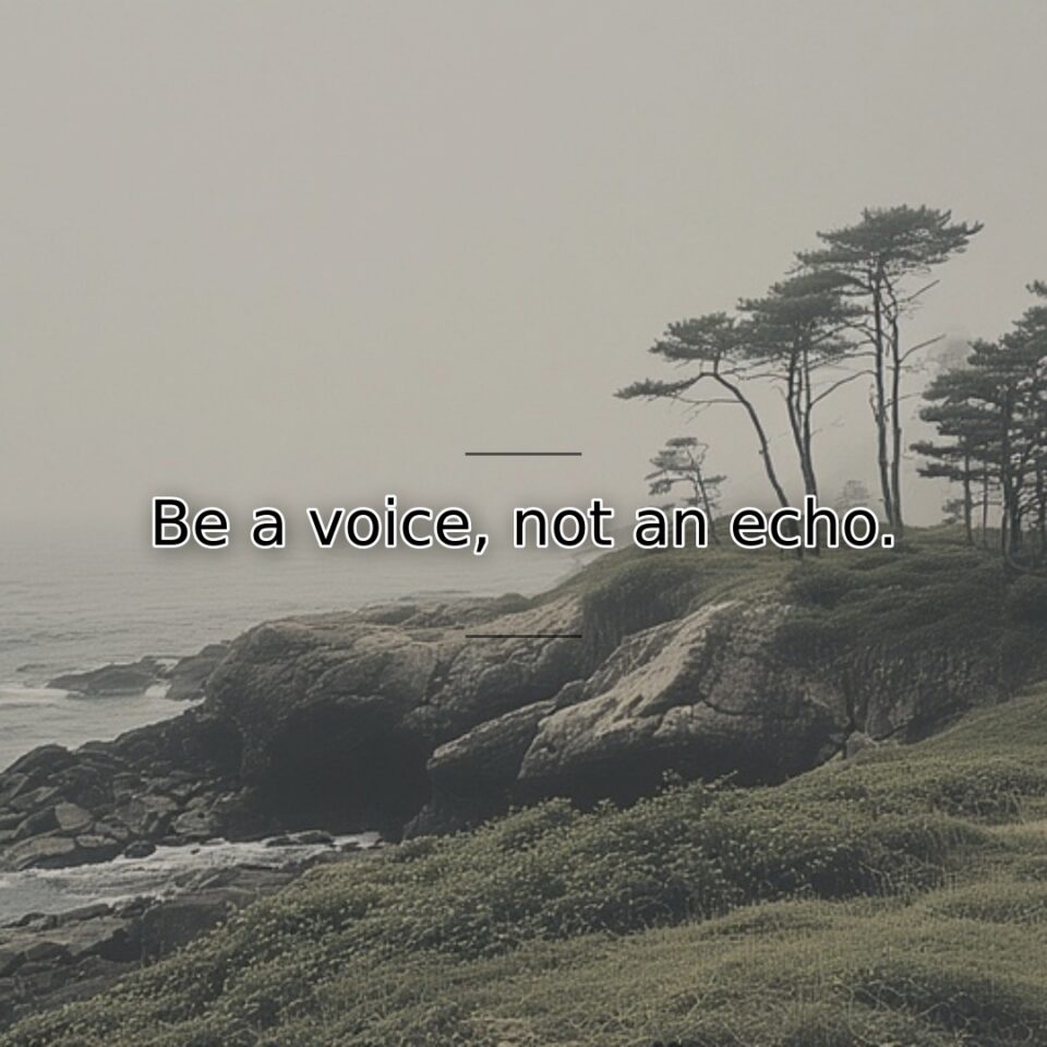 Originality and authenticity surpass imitation and conformity in value. This quote calls… quote